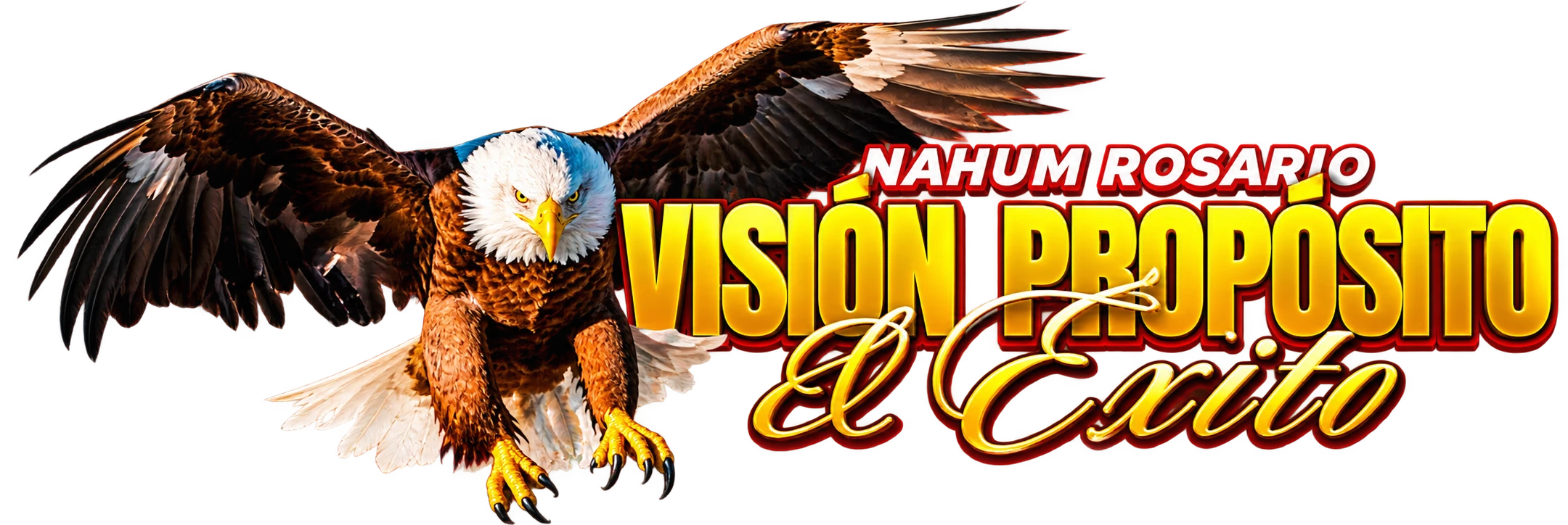 Nahum Rosario junto al lema Visión, Propósito y Éxito